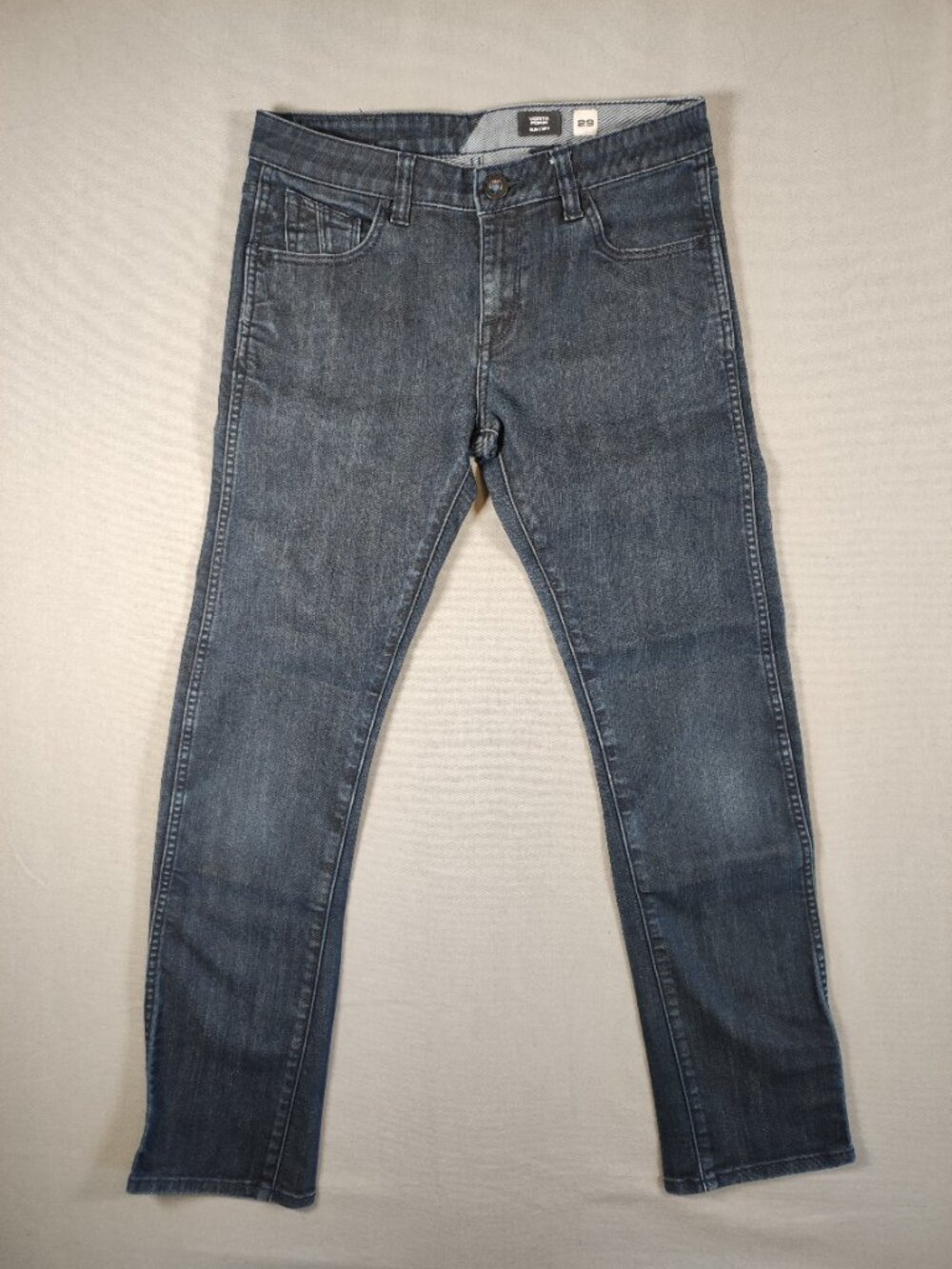Volcom Jeans Vorta men's size 29 distressed indigo blue Slim fit